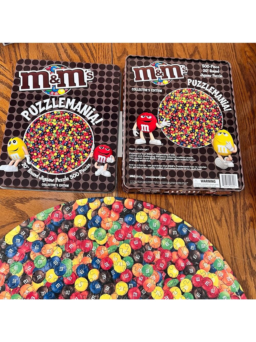 M&M candy Jigsaw Puzzle 500 pc Puzzlemania 20 in round puzzle collectors edition